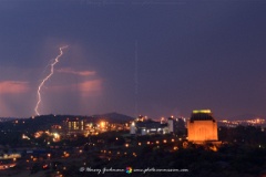 Strike  A lightning strike near the Voortrekker Monument during a Highveld Thunderstorm. Pretoria, South Africa. | Sigma 28-70mm f/2.8 EX DG APO AF